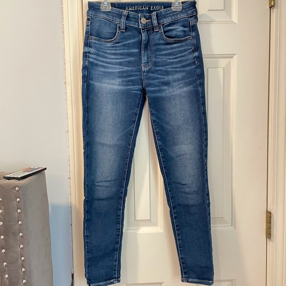 american eagle skinny blue jeans NWOT